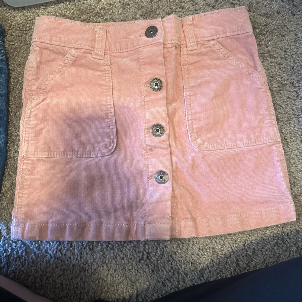 Light pink corduroy skirt